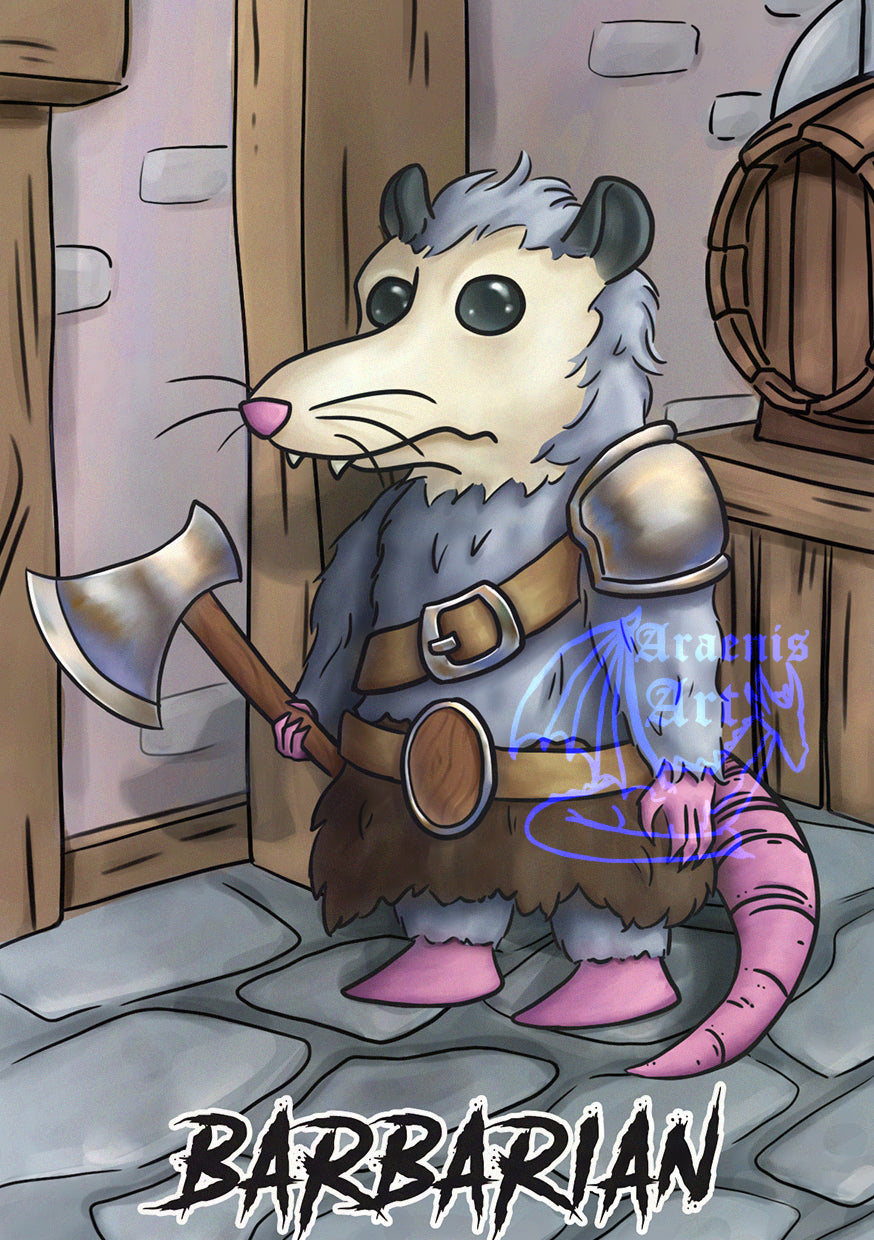 Barbarian Possum Print
