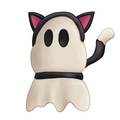 Cat Ghost Sticker