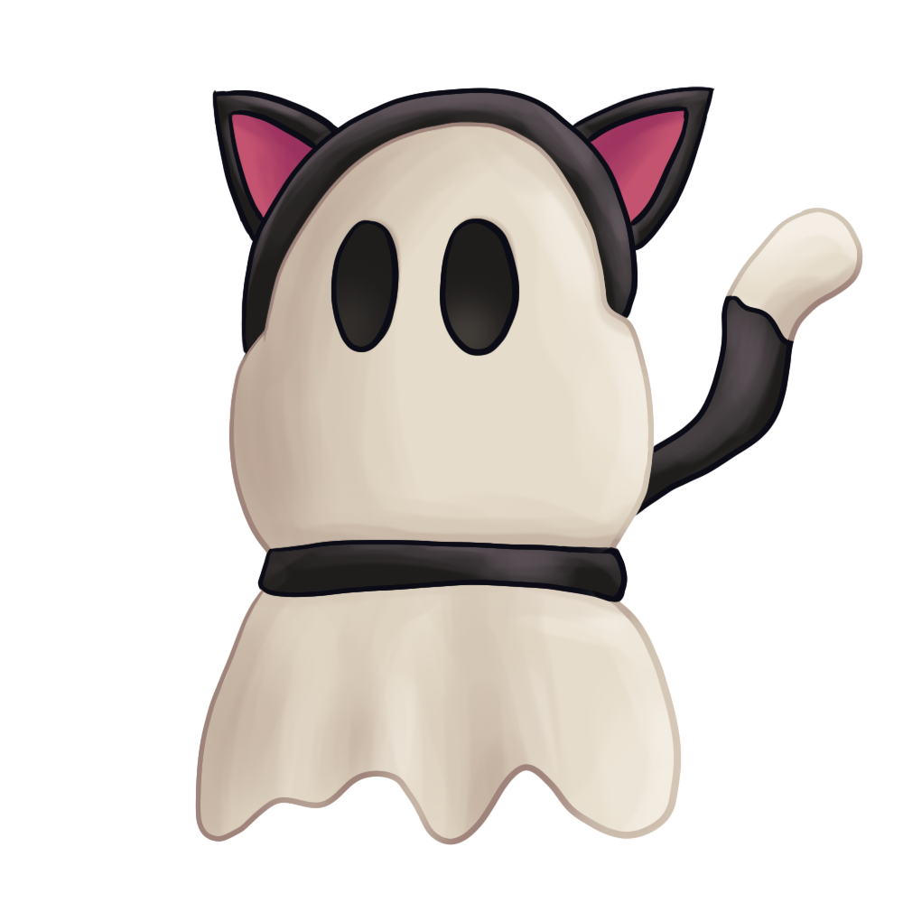 Cat Ghost Sticker