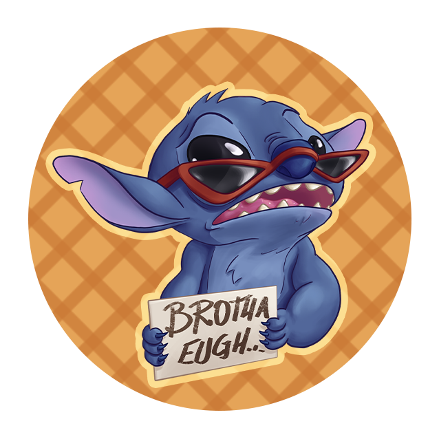 Stitch Brotha eugh Badge