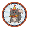 Clown cat Badge