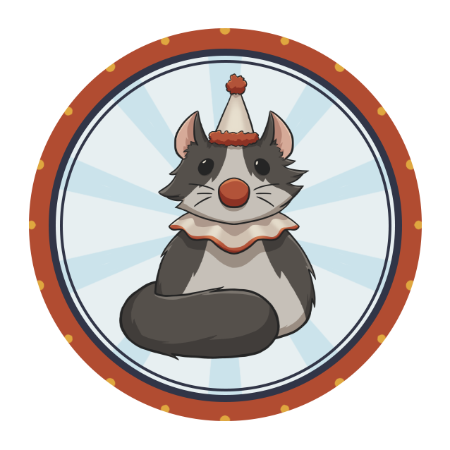 Clown Cat Badge