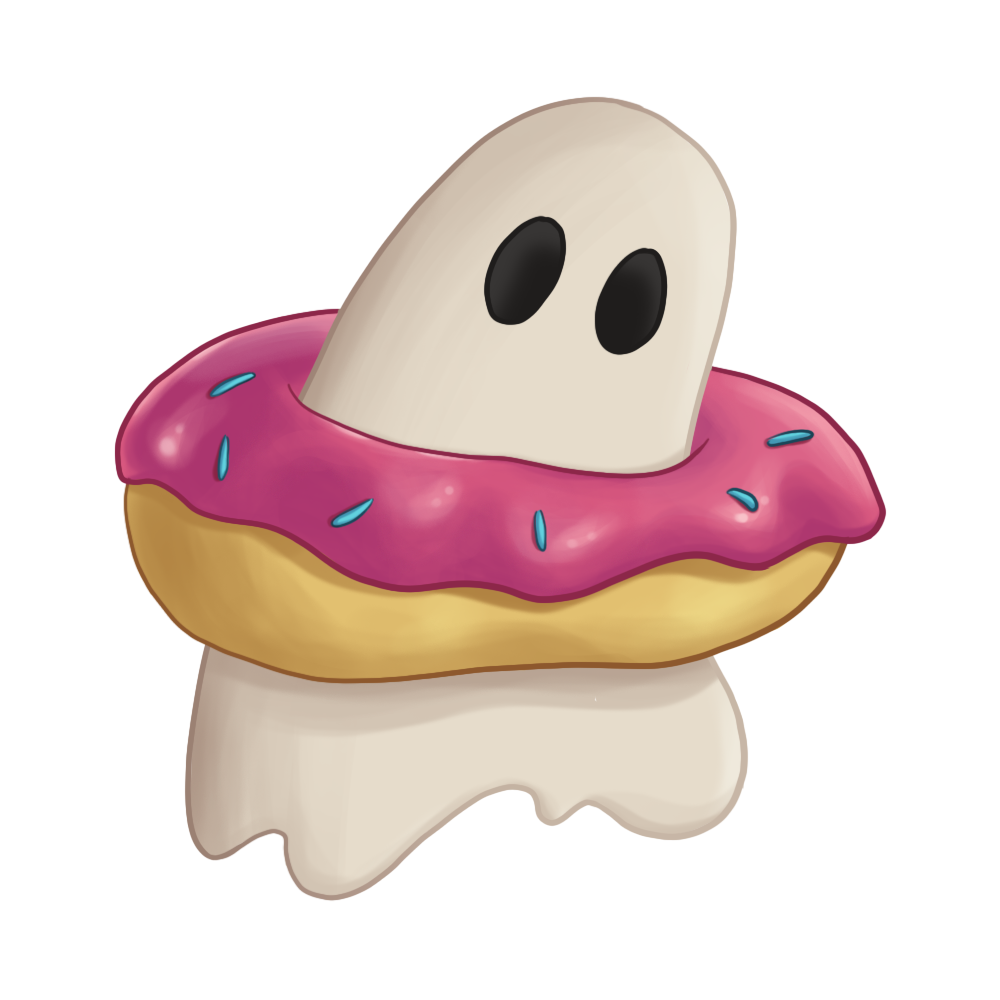 Donut Ghost Sticker