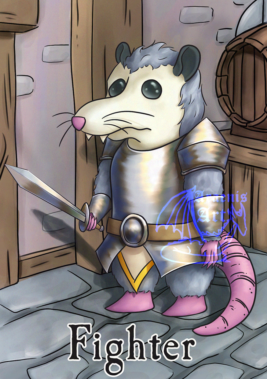 Fighter Possum Print