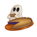 Pie Ghost Sticker