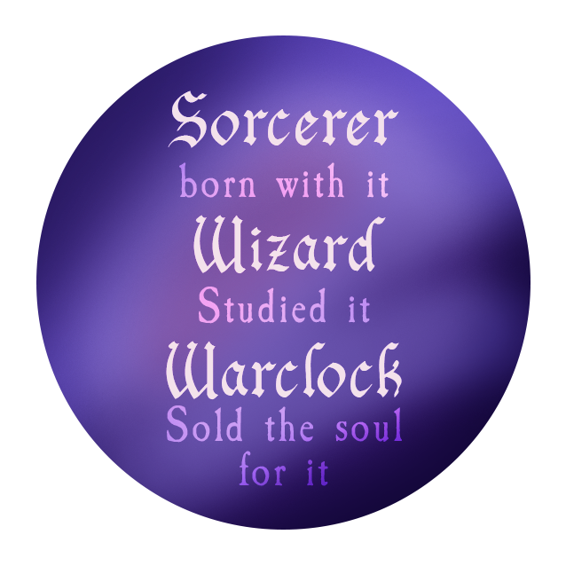 Sorcerer Wizard Warlock Badge