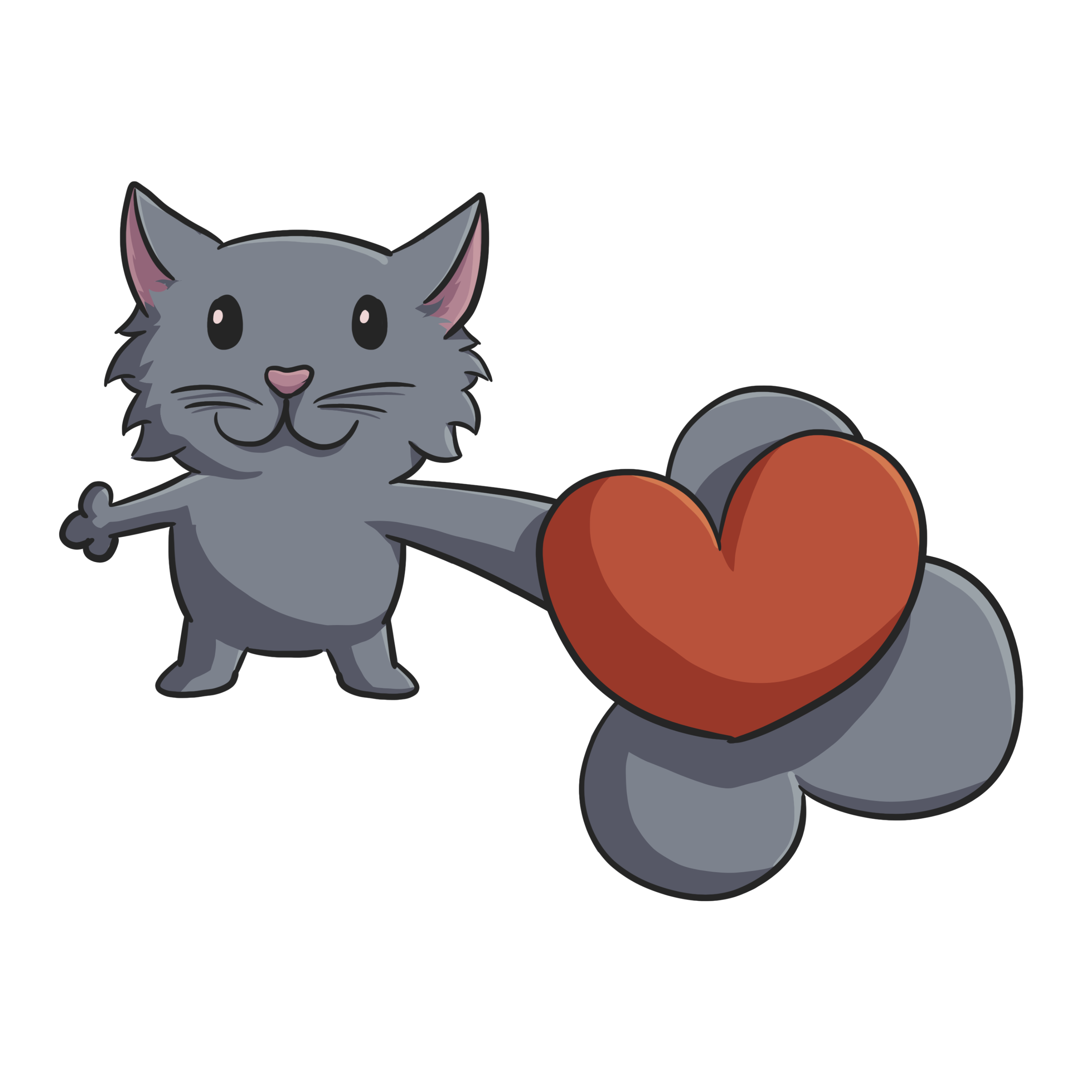 Cat offer hearth Sticker