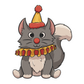 Clown cat Sticker