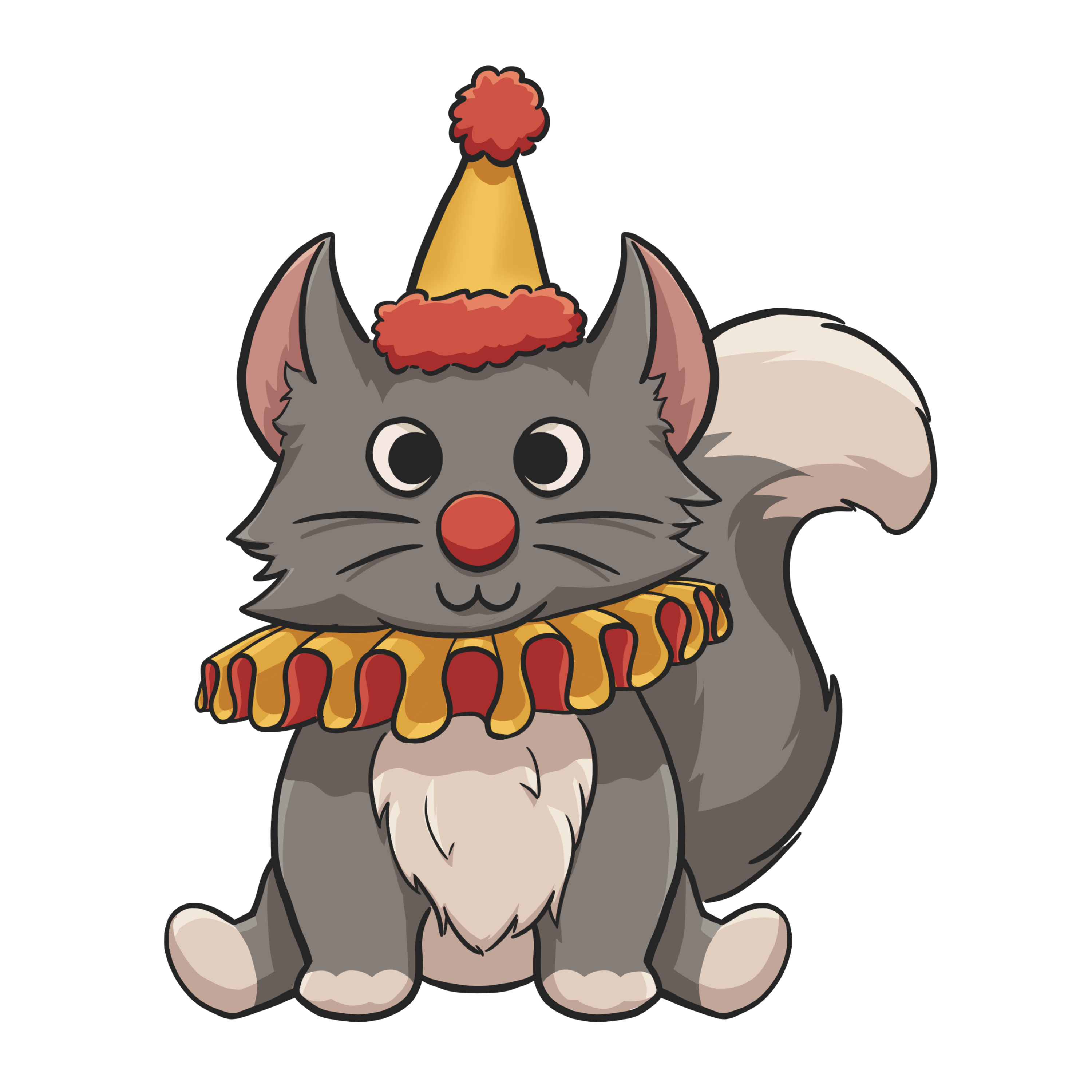 Clown cat Sticker