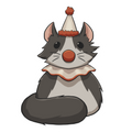 Clown cat Sticker