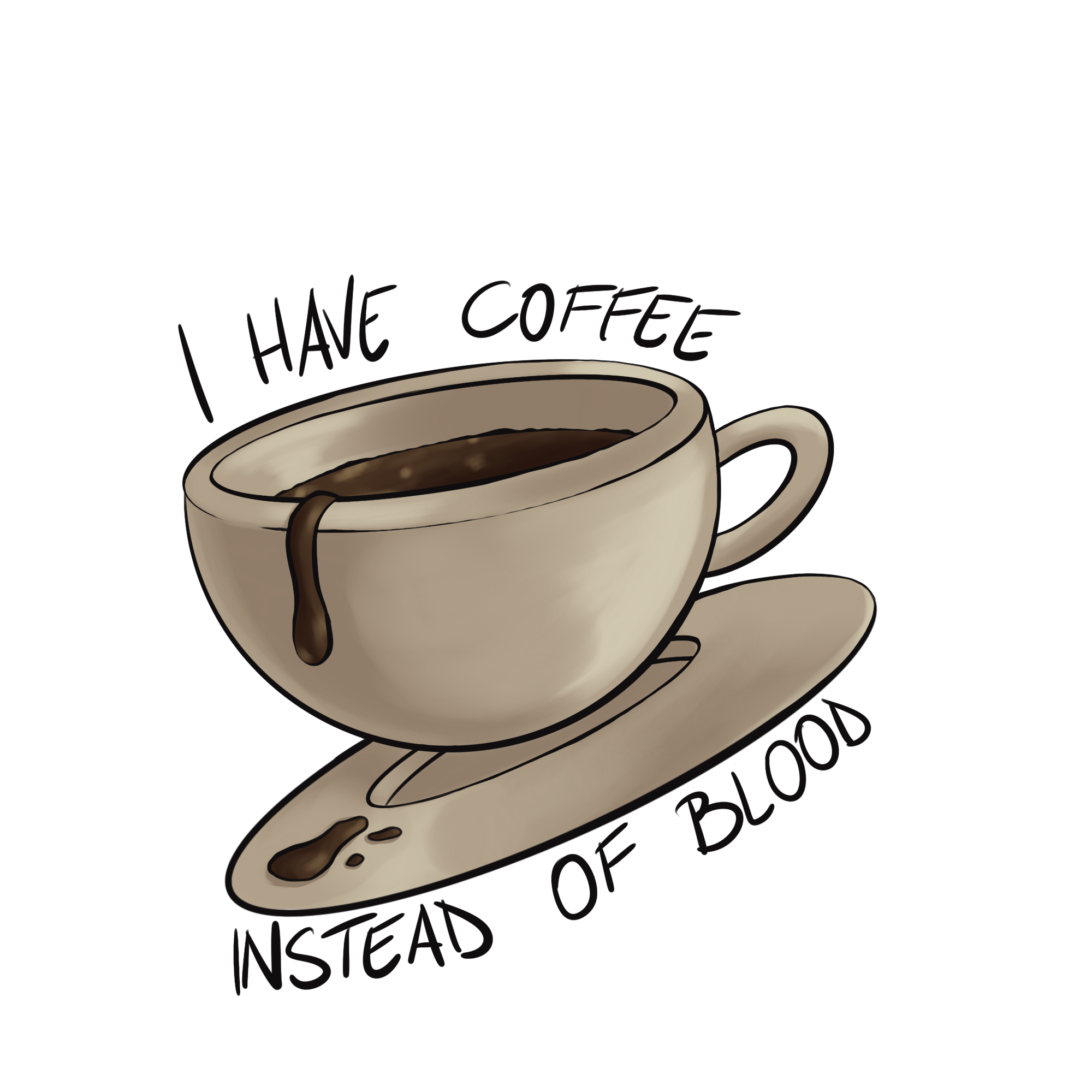 Coffee Blood Sticker