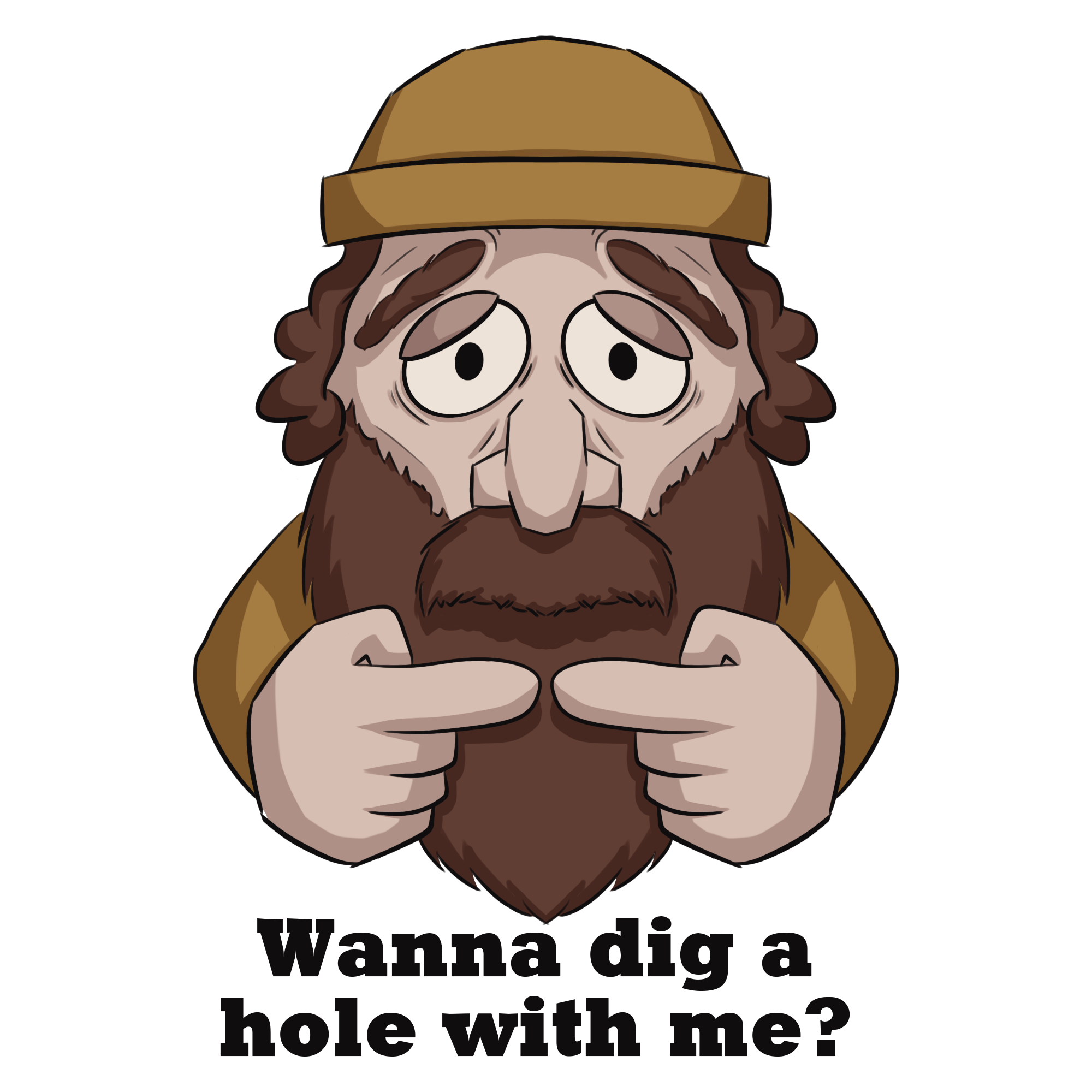 Dig Hole Sticker
