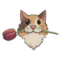 Flower cat Sticker