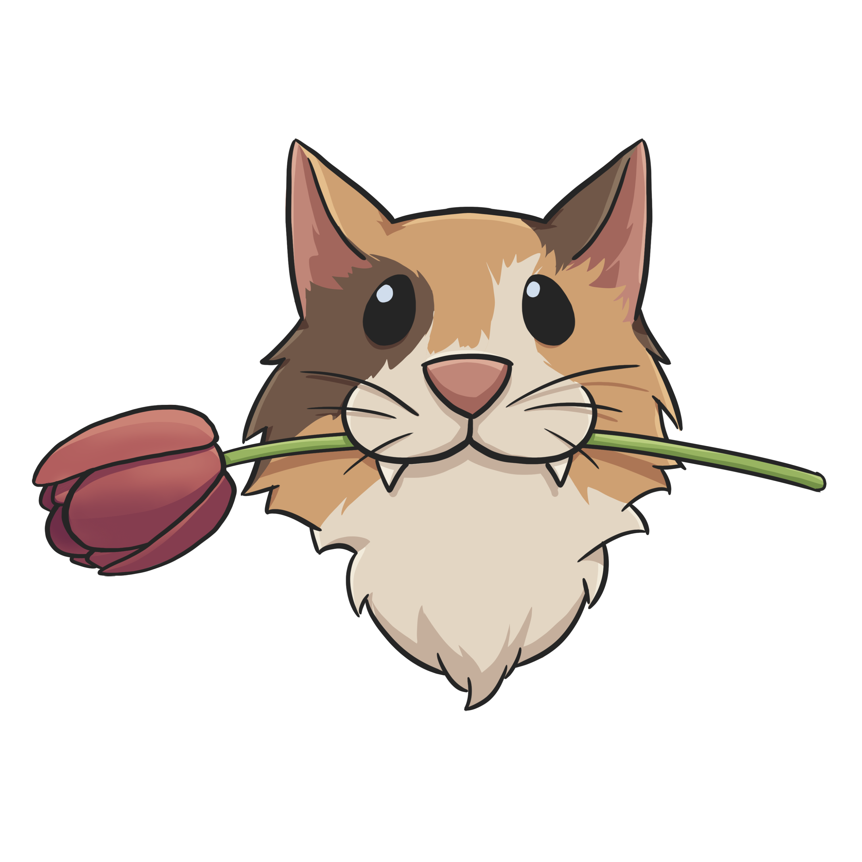 Flower cat Sticker