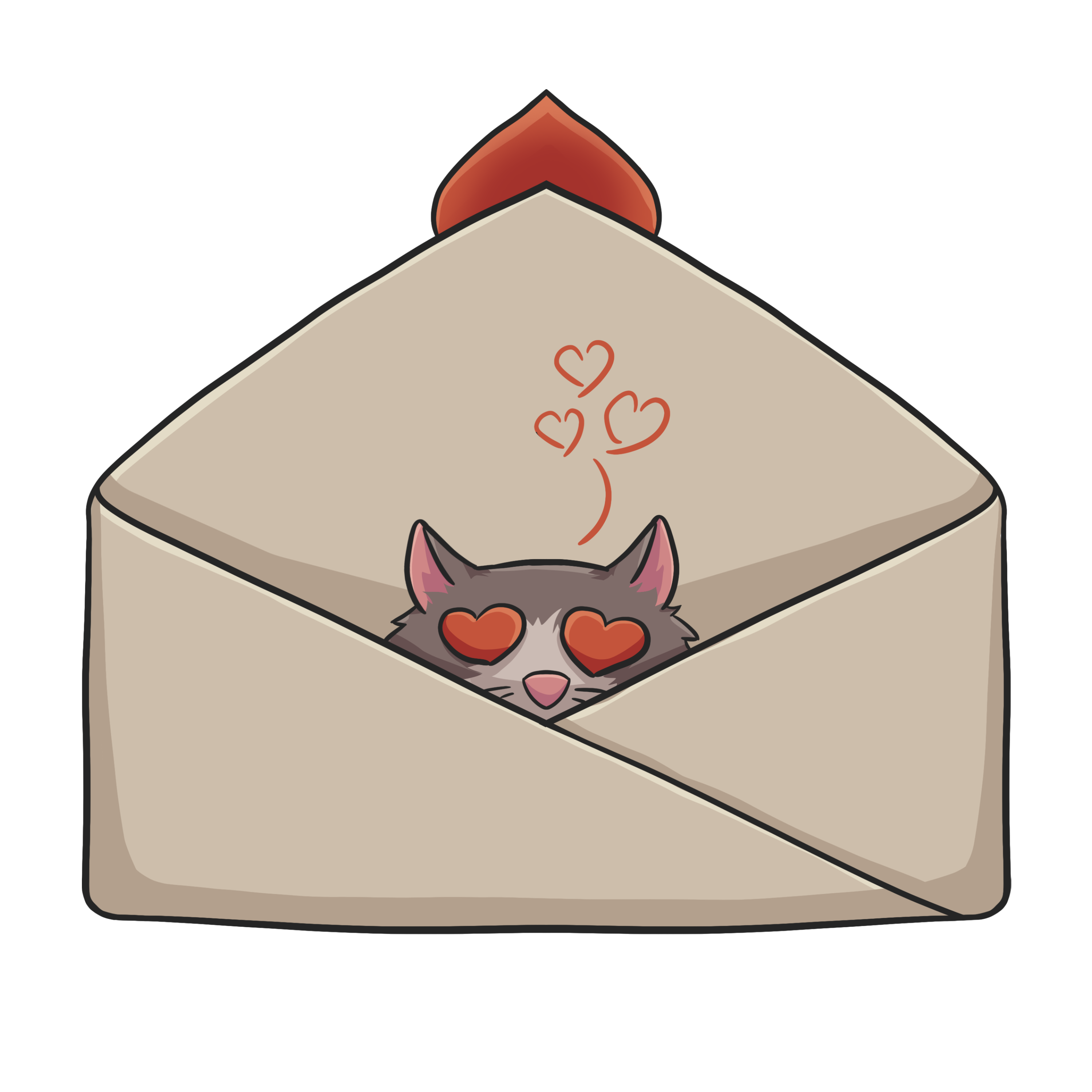 Envelope cat Sticker